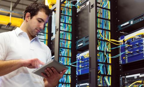 Networking specialist maintains an information technology infrastructure at a business.