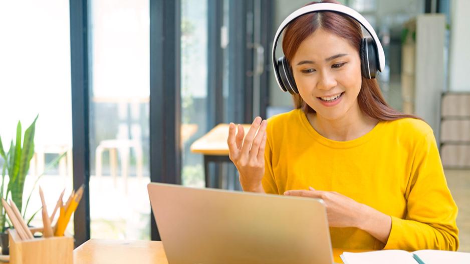 An editing skills program graduate assisting their non-profit client with professional editing.